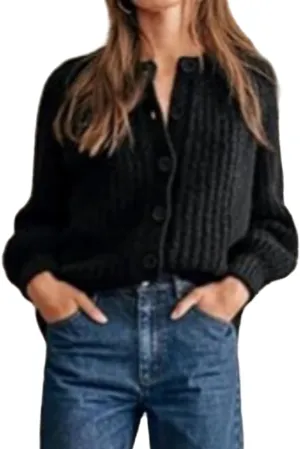 Women's Casual Open Front Cardigan Fall Winter Long Sleeve Button Down Sweater Chunky Knit Outwear Coat