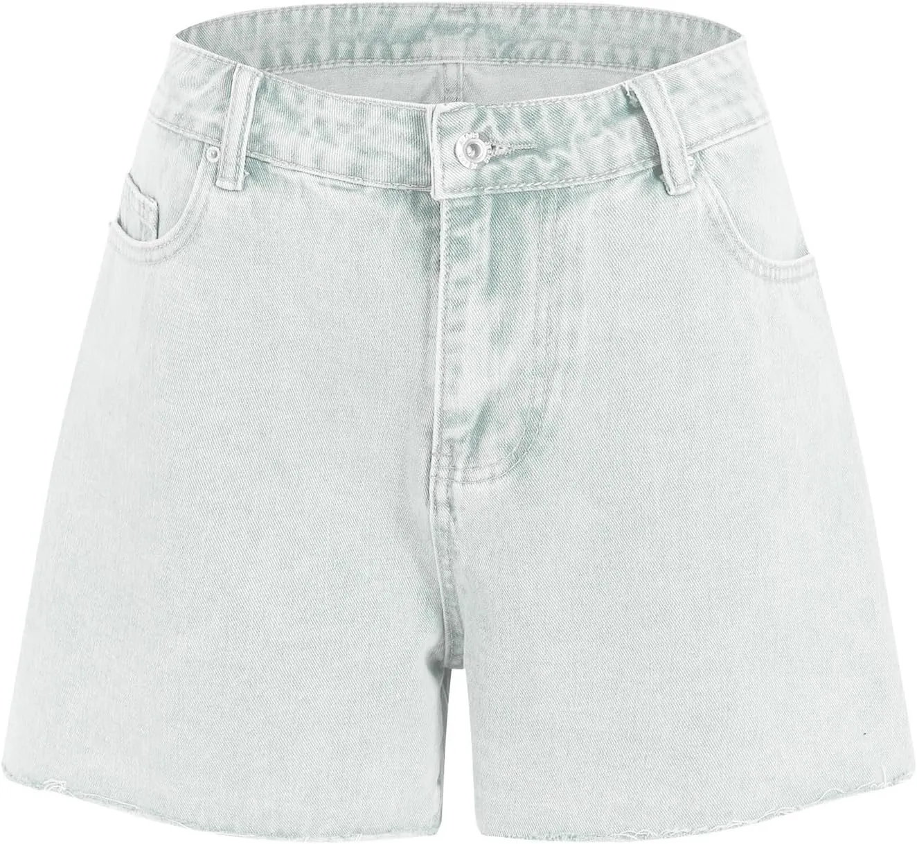 Women's Denim Shorts Summer Baggy High Waisted Flowy Wide Leg Buttons Pleated Casual Jean Short 2025 Fashion