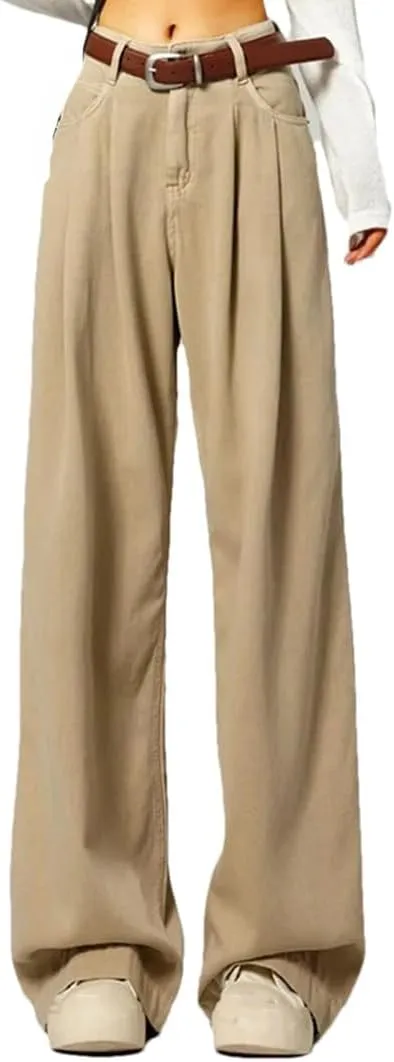 Women's High Waist Street Jeans Fashion Wide Leg Jeans Pants
