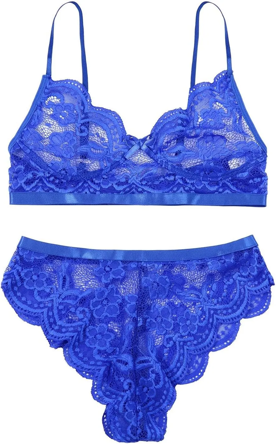 Women's Lingerie Sexy Babydoll with Bowknot Deep V Neck Wireless Bobystocking Nightwear Nighty