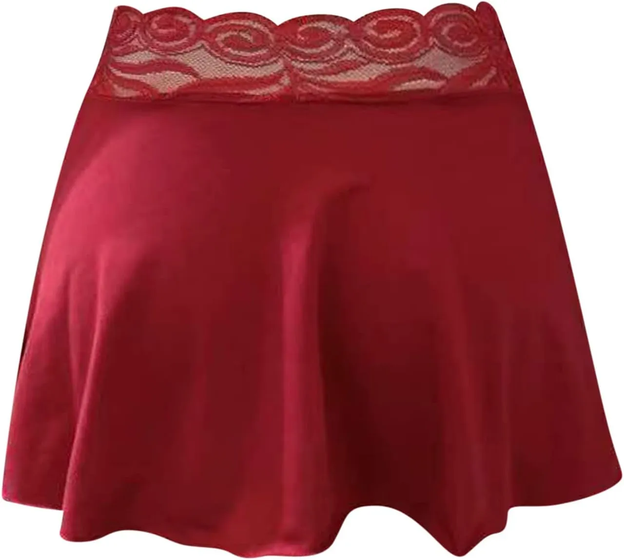 Womens Lingerie V-Neck Nightwear Naughty Babydoll Teddy Hollow-Out Full Slips Underwear Set