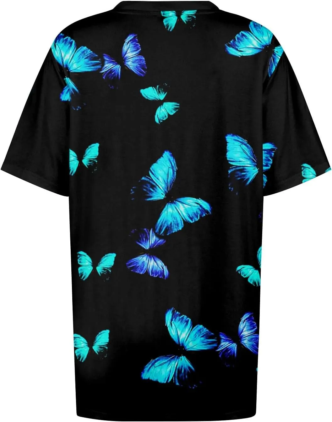 Womens Plus Size Tops Summer Short Sleeve Tunic Shirts Dressy Casual Loose V-Neck Cute Print Blouses