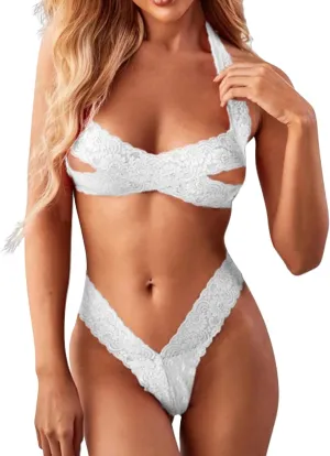 Womens Sexy Lingerie Babydoll Lace Chemise Nightie Garter Belt Adjustable Straps Bodystocking Bridal Nightwear
