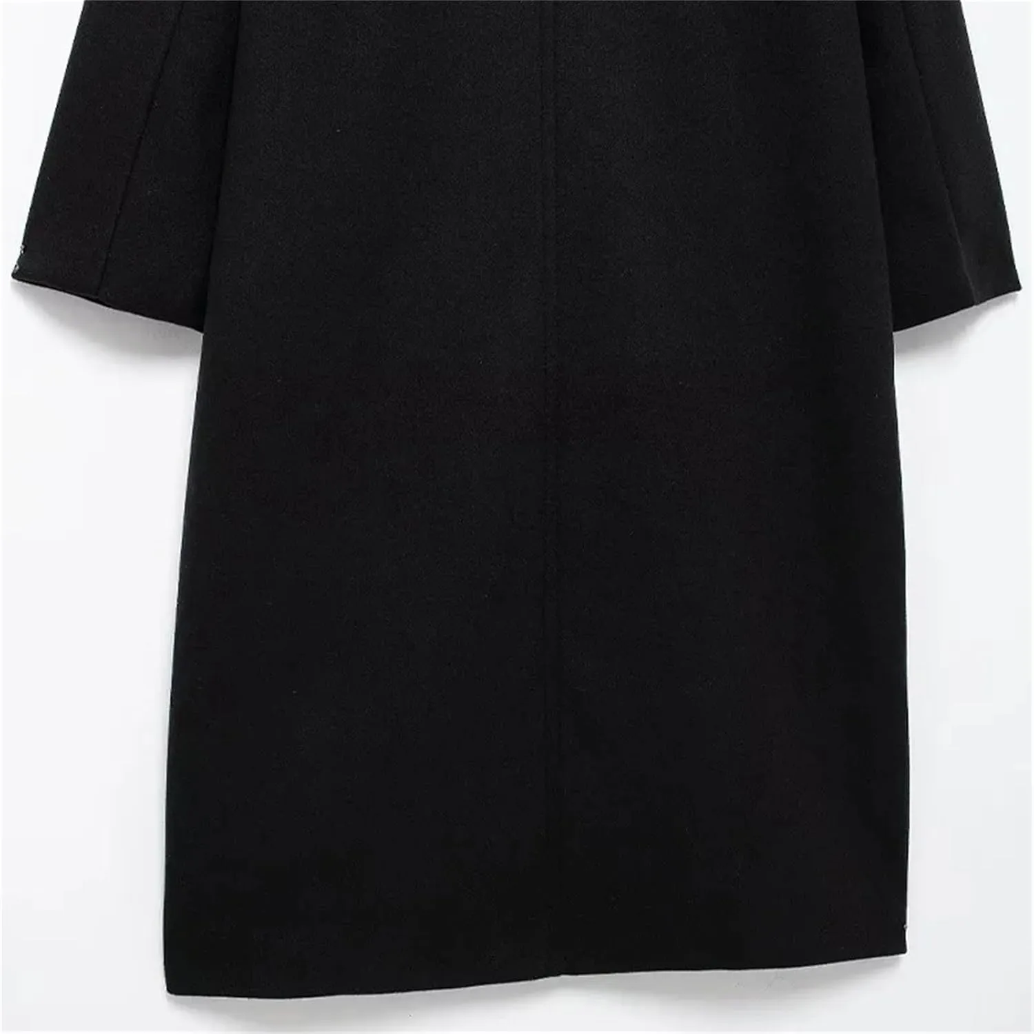 Women's Winter Double Breasted Long Trench Coats Vintage Lapel Neck Wool Blend Pea Coat Outwear