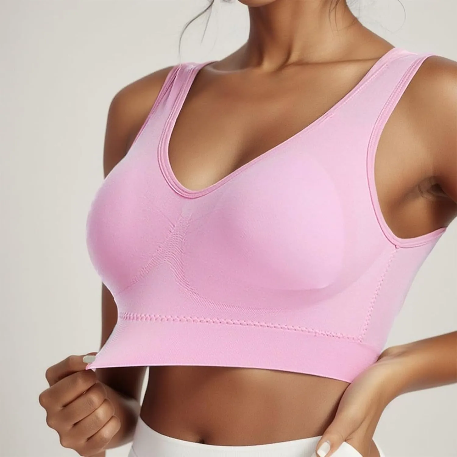Womens Wireless Full Coverage Bra Everyday Comfort Padded Workout Sleep Bralette