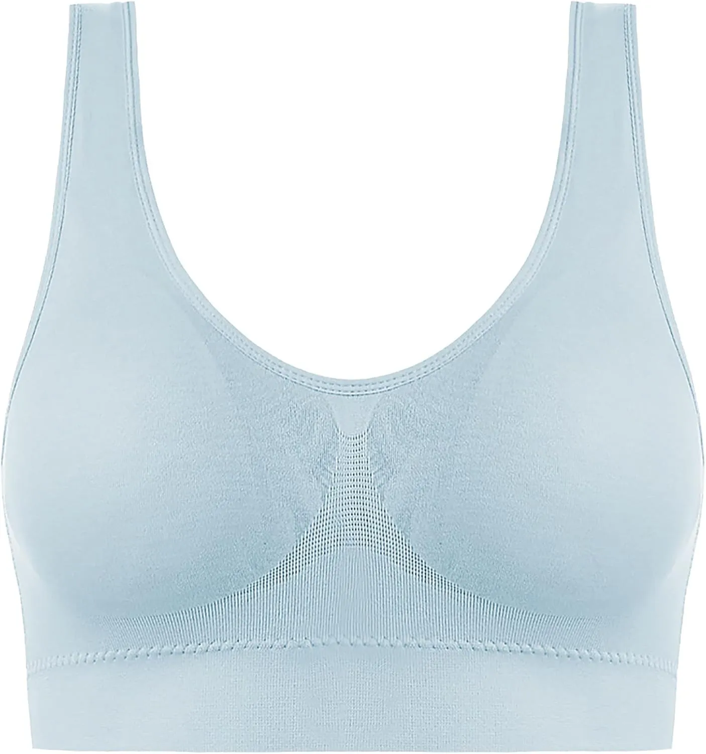 Womens Wireless Full Coverage Bra Everyday Comfort Padded Workout Sleep Bralette