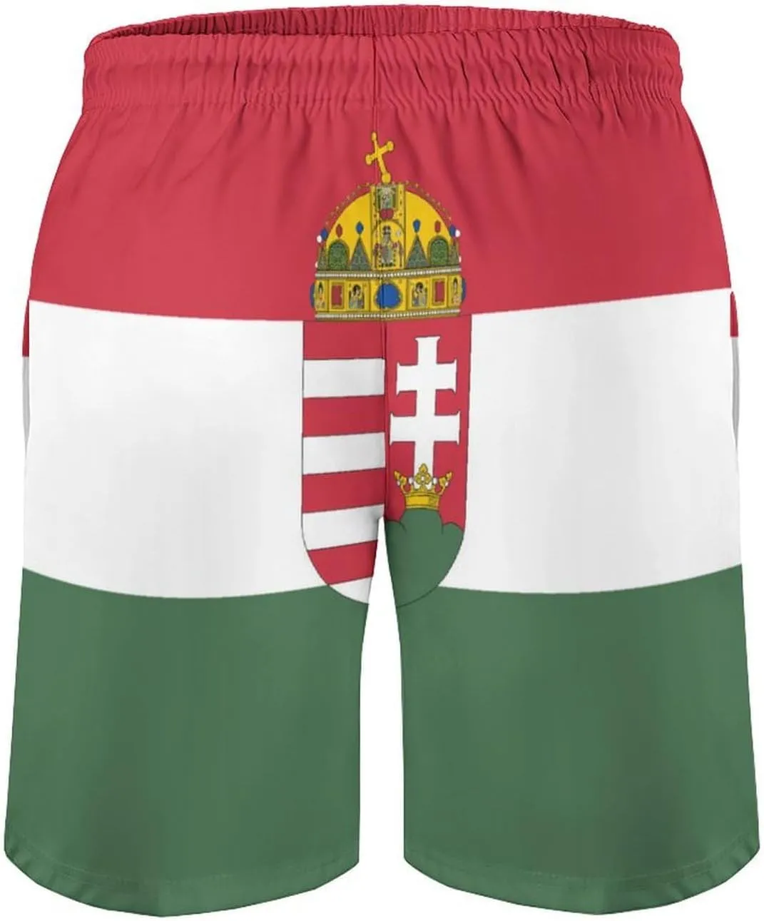 Zakqeik Men's Summer Guyana Flag Map Swim Trunks Quick Dry Surf Boardshorts Bathing Suit Shorts with Pockets