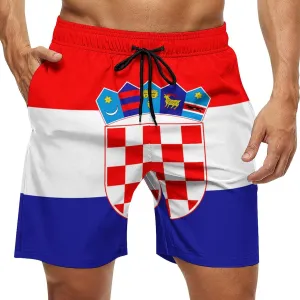 Zakqeik Men's Summer Missouri State Flag Swim Trunks Quick Dry Surf Boardshorts Bathing Suit Shorts with Pockets