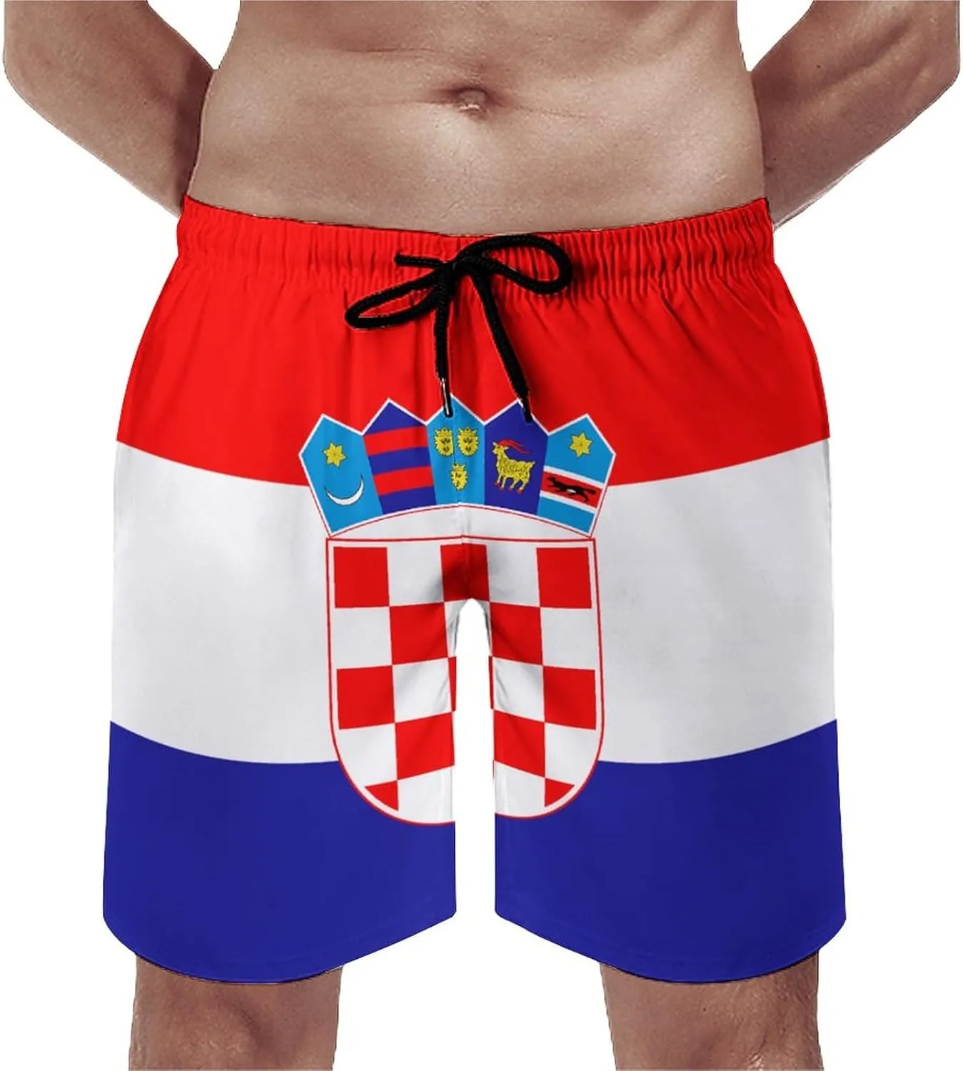 Zakqeik Men's Summer Missouri State Flag Swim Trunks Quick Dry Surf Boardshorts Bathing Suit Shorts with Pockets