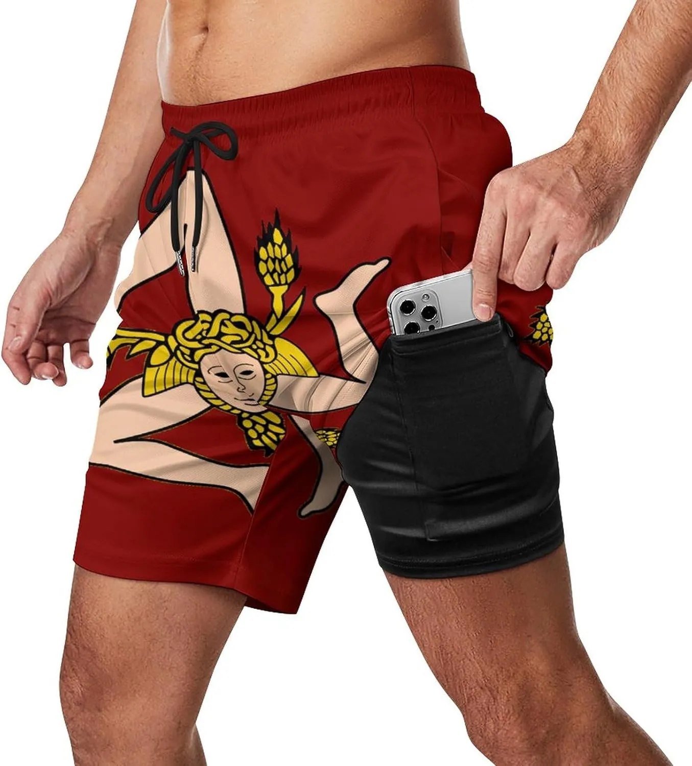 Zakqeik Men's Summer Texas Flag Swim Trunks Quick Dry Surf Boardshorts Bathing Suit Shorts with Pockets