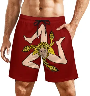 Zakqeik Men's Summer Texas Flag Swim Trunks Quick Dry Surf Boardshorts Bathing Suit Shorts with Pockets