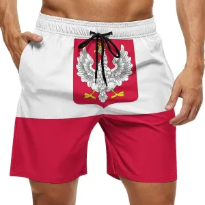 Zakqeik Slovakia Flag Mens Swim Trunks Quick Dry Swim Shorts with Pockets Funny Beach Shorts