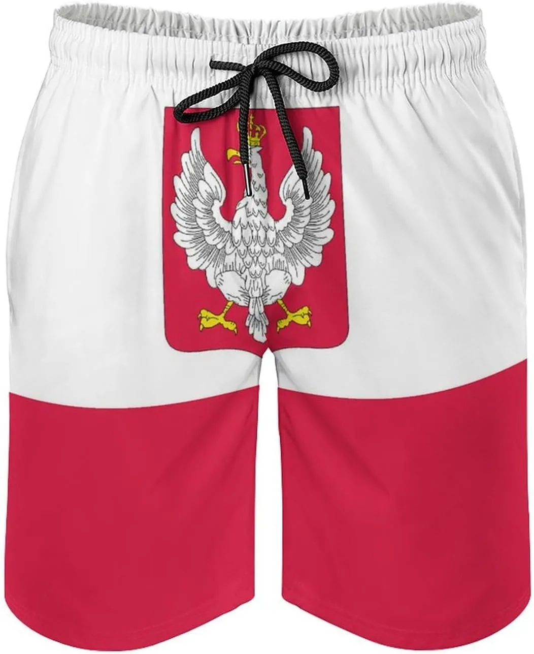 Zakqeik Slovakia Flag Mens Swim Trunks Quick Dry Swim Shorts with Pockets Funny Beach Shorts