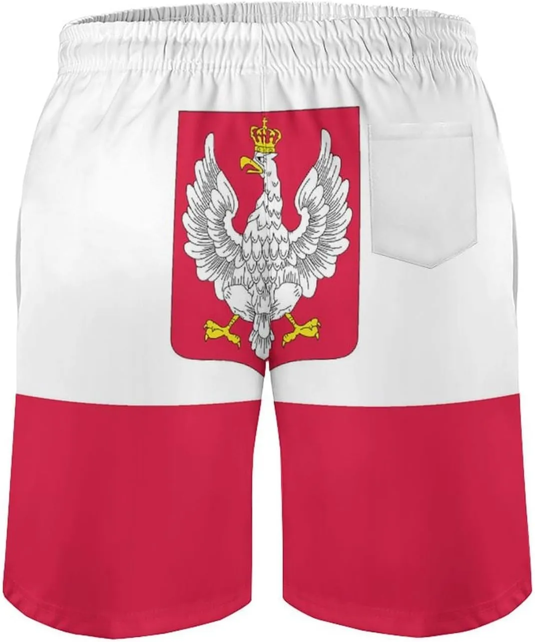 Zakqeik Slovakia Flag Mens Swim Trunks Quick Dry Swim Shorts with Pockets Funny Beach Shorts