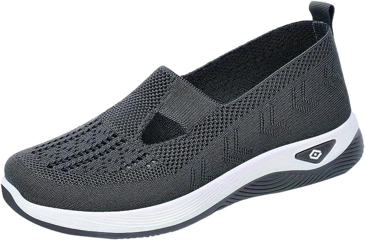 Zapatos Ortopédicos para Mujer Ligeros y Anchos, Women's Orthopedic Walking Shoes Slip on Trainers Comfortable Casual Athletic Shoe Soft Soled Arch Support Hands-Free Sneakers